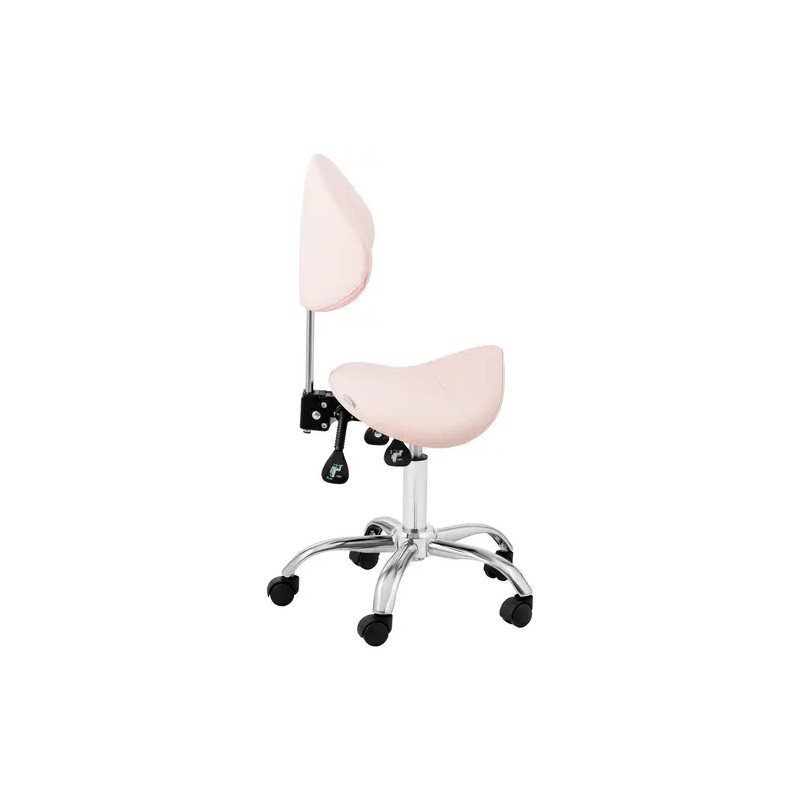 Satulatuoli selkänojalla 51-65 cm 150 kg Rosa/Hopea