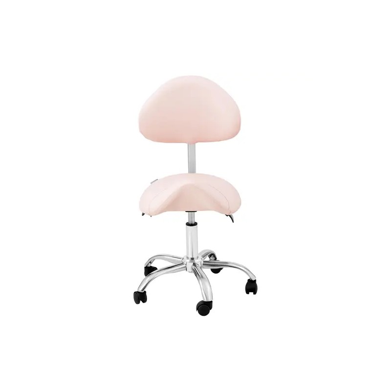 Satulatuoli selkänojalla 51-65 cm 150 kg Rosa/Hopea