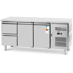 Royal Catering RCS 417D kylmälpöytä 417 l 179 x 70 cm ruostumaton teräs