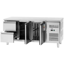 Royal Catering RCS-417D kylmälpöytä 417 l 179 x 70 cm ruostumaton teräs
