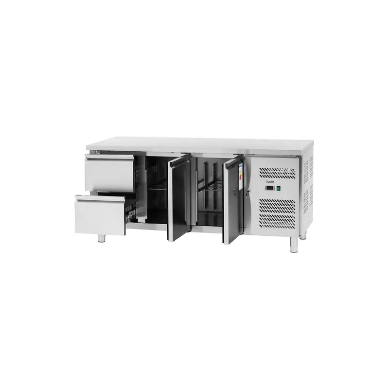Royal Catering RCS-417D kylmälpöytä 417 l 179 x 70 cm ruostumaton teräs