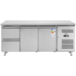 Royal Catering RCS-417D kylmälpöytä 417 l 179 x 70 cm ruostumaton teräs