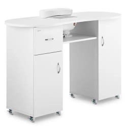 Physa PHY MT 7 kynsipöytä 1200 x 503 x 803 mm valkoinen pölyimurilla ja käsituella