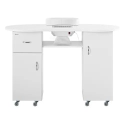 Physa PHY-MT-7 kynsipöytä, 1200 x 503 x 803 mm, valkoinen, pölyimurilla ja käsituella