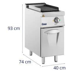 Royal Catering Pro 730 Series Lavasteingrilli 4,5 kW 400 V 40 x 73 cm