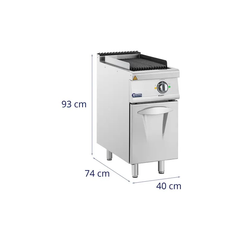 Royal Catering Pro 730 Series Lavasteingrilli 4,5 kW 400 V 40 x 73 cm