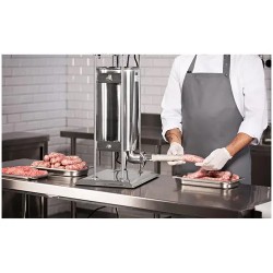 Royal Catering sähkökäyttöinen makkaratäyttölaite 15 l, 230 W, 4 täyttöputkea