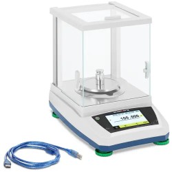 Tarkkuusvaaka 300 g 0 001 g halkaisija 98 mm kosketus LCD ja lasinen tuulensuoja