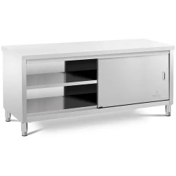 Royal Catering RCSSCB 200X60 E ruostumattomasta teräksestä valmistettu työpöytäkaappi 200 x 60 cm