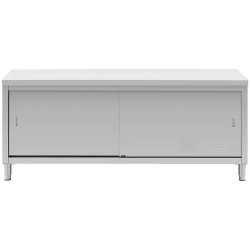 Royal Catering RCSSCB-200X60-E ruostumattomasta teräksestä valmistettu työpöytäkaappi 200 x 60 cm