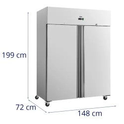 Royal Catering Gastro-jääkaappi 800 l ruostumaton teräs 2 ovea