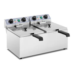 Royal Catering RCTF 13DH sähkökaksosfriteeraaja 2 x 13 l 6400 W ajastimella