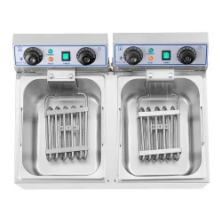 Royal Catering RCTF-13DH sähkökaksosfriteeraaja 2 x 13 l 6400 W ajastimella