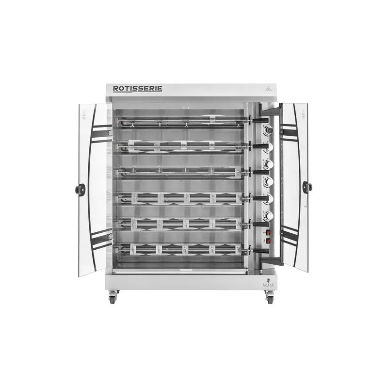 Royal Catering sähköinen kanagrilli 6 vartaan 12 000 W