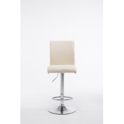 Säädettävä keinonahkainen baarijakkara korkeaselkänojalla ja jalkatuella