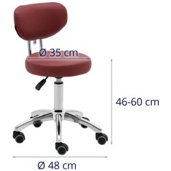 Physa Ascona Burgundy -työtuoli selkänojalla, 46-60 cm, 150 kg, burgundi