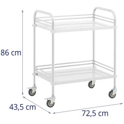 Steinberg Systems laboratorivaunu ruostumaton teräs 2 hyllyä 63 x 40 x 12,5 cm