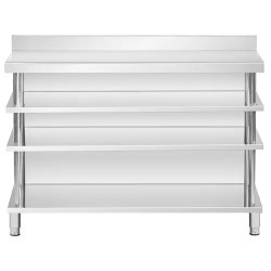 Royal Catering baarityöpöytä ruostumaton teräs 150 x 60 x 115 cm