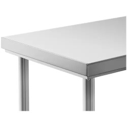 Royal Catering ECO ruostumattomasta teräksestä valmistettu työpöytä 120 x 60 cm, 400 kg
