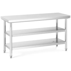 Royal Catering ECO ruostumattomasta teräksestä valmistettu työpöytä 150 x 60 cm 500 kg