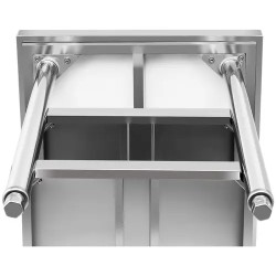 Royal Catering ECO ruostumattomasta teräksestä valmistettu työpöytä 150 x 60 cm, 500 kg