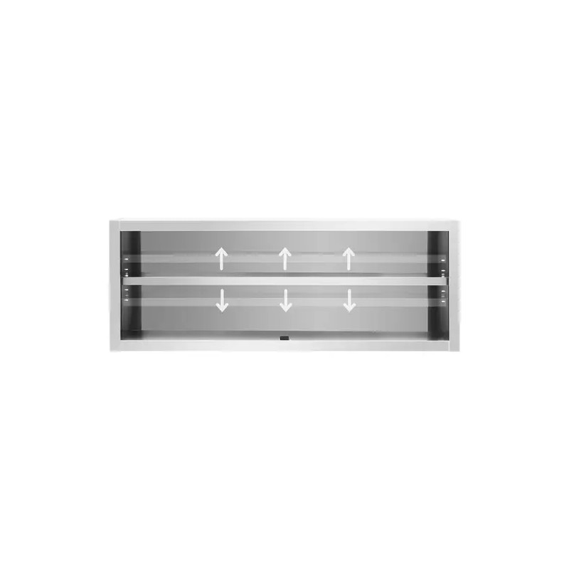 Royal Catering ruostumattomasta teräksestä valmistettu seinäkaappi 160 x 45 cm RCSSWC-160X45-S