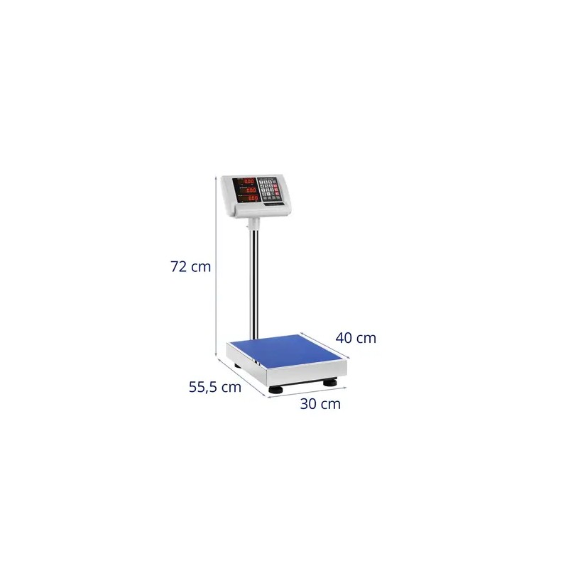 Steinberg Systems SBS-PF-60/10A tasovaaka 60 kg / 0,01 kg 40 x 30 cm LED