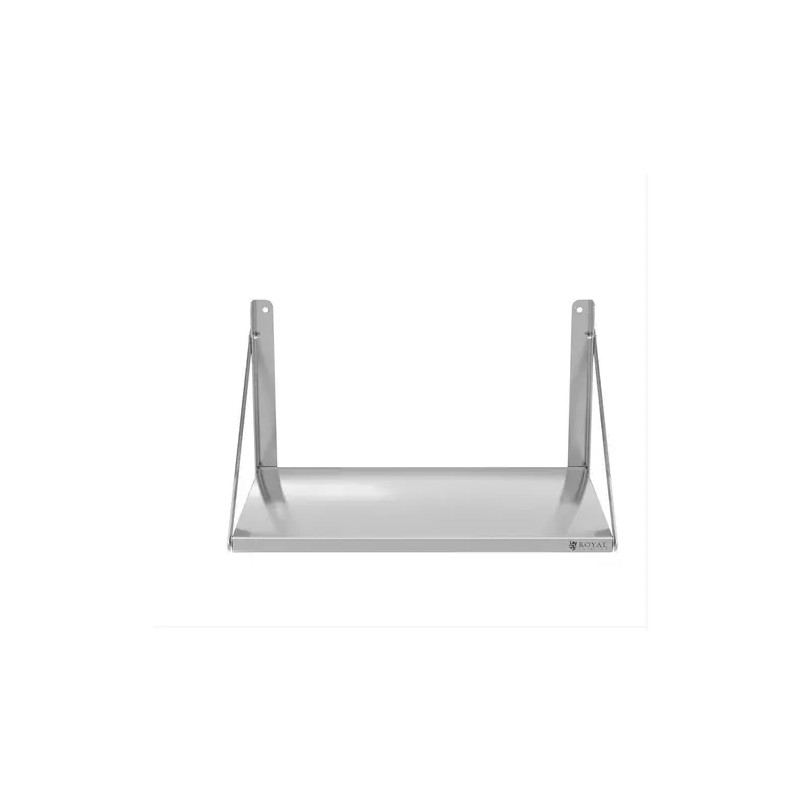 Royal Catering RC-BFWS8045 taitettava seinähylly ruostumaton teräs 80 x 45 cm 40 kg