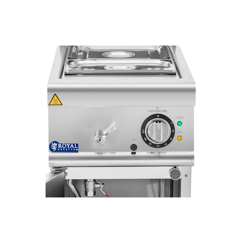Royal Catering Bain-Marie-lämmitin 3000 W alakaapilla GN 1/2 ja GN 1/3