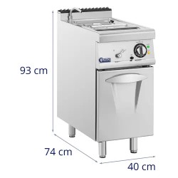 Royal Catering Bain-Marie-lämmitin 3000 W alakaapilla GN 1/2 ja GN 1/3