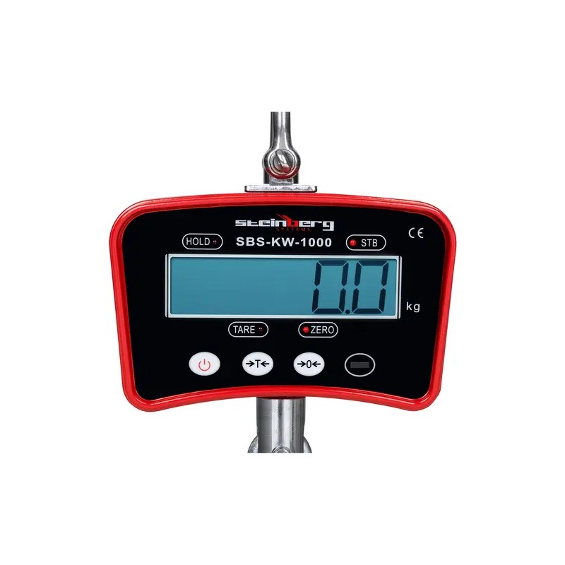 Digitaalinen nostovaaka 1000 kg / 0,2 kg kaukosäätimellä ja LCD-näytöllä 4,25 kg