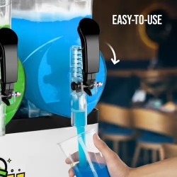 Slush-kone 3 x 12 l, LED, Royal Catering