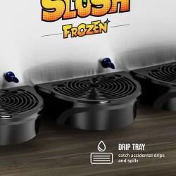 Slush-kone 3 x 12 l, LED, Royal Catering