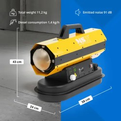 Diesel-lämmitin 20 kW 12 l ECO Series