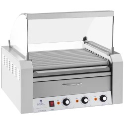 Hot Dog -grilli RCHG-11WO 11 rullaa ja lämmityslipas ruostumaton teräs