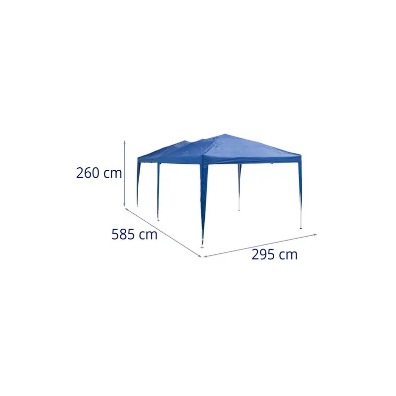 Taittuva paviljonki 2,95 x 5,85 m vedenpitävällä katolla