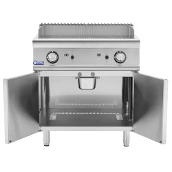 Kaasugrillilevy alakaapilla 12 kW 50-300 °C uritettu pinta