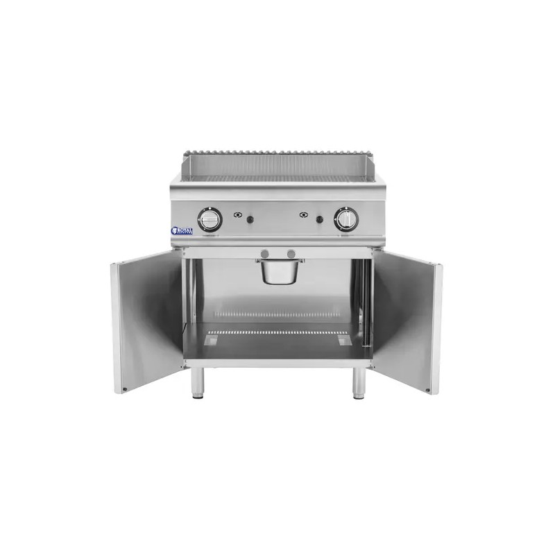 Kaasugrillilevy alakaapilla 12 kW 50-300 °C uritettu pinta