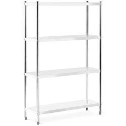 Royal Catering RCER 12040 ruostumattomasta teräksestä valmistettu hyllykkö 120 x 40 x 180 cm