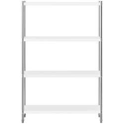 Royal Catering RCER-12040 ruostumattomasta teräksestä valmistettu hyllykkö 120 x 40 x 180 cm