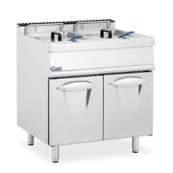 Royal Catering kaasukaksosfriteeraaja 2 x 28 l 30 kW alakaapilla