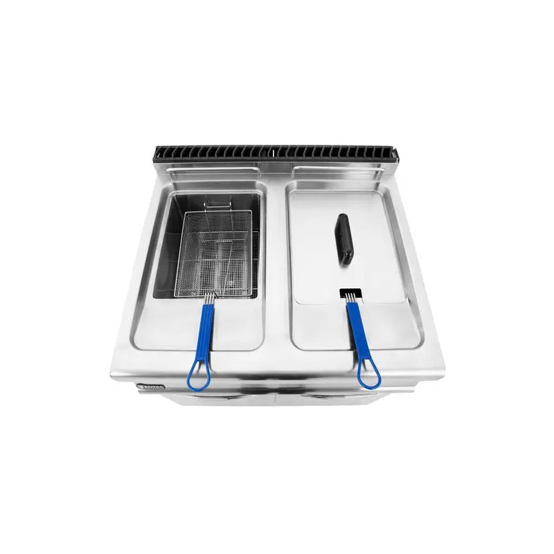 Royal Catering kaasukaksosfriteeraaja 2 x 28 l 30 kW alakaapilla