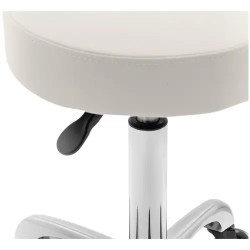 Physa Wells beige työjakkara selkänojalla, korkeussäädettävä 530-710 mm