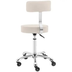 Physa Wells beige työjakkara selkänojalla, korkeussäädettävä 530-710 mm