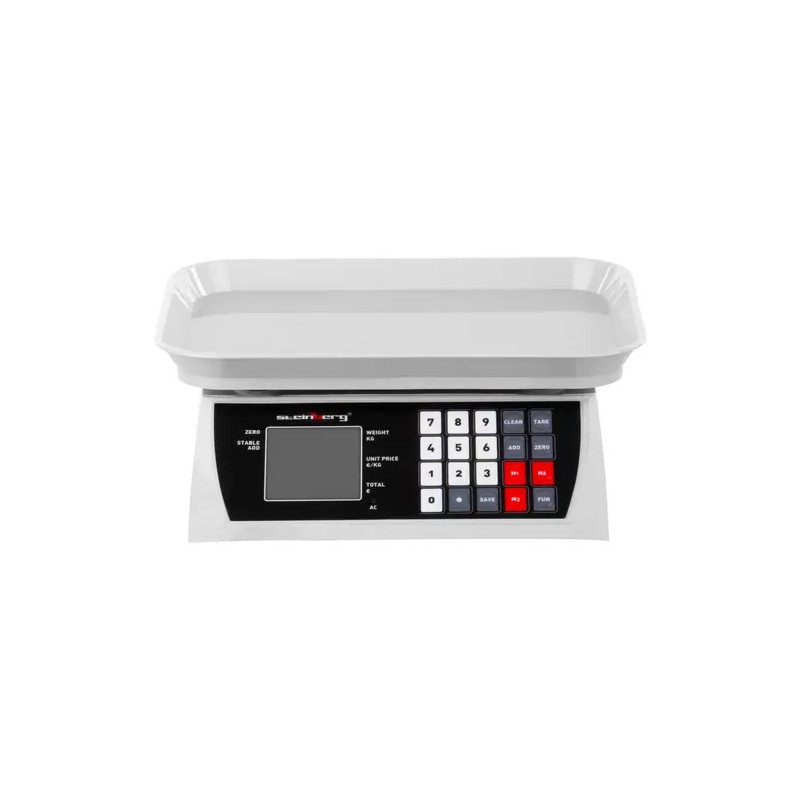Kontrollivaaka SBS-PW-301CA, 30 kg / 1 g, 28,8 x 21,8 cm, 2 LCD-näyttöä
