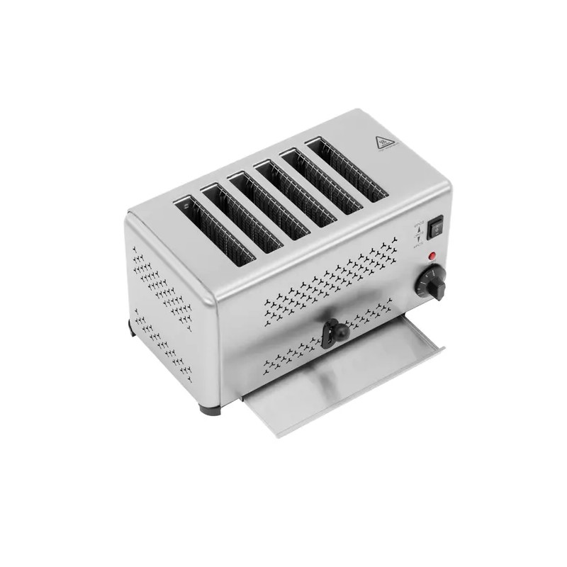 Royal Catering 6-paikkainen leivänpaahdin 2500 W ruostumaton teräs