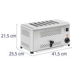 Royal Catering 6-paikkainen leivänpaahdin 2500 W ruostumaton teräs