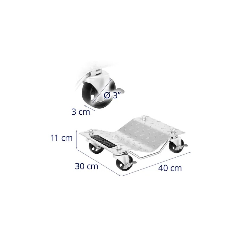 MSW-HR-680 ajoneuvon siirtoalustat, 680 kg/kpl, 2 kpl