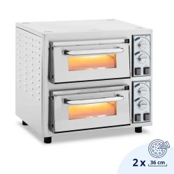 Royal Catering sähköinen pizzauuni 4400 W 2 kammiota 35 cm 50 400 C