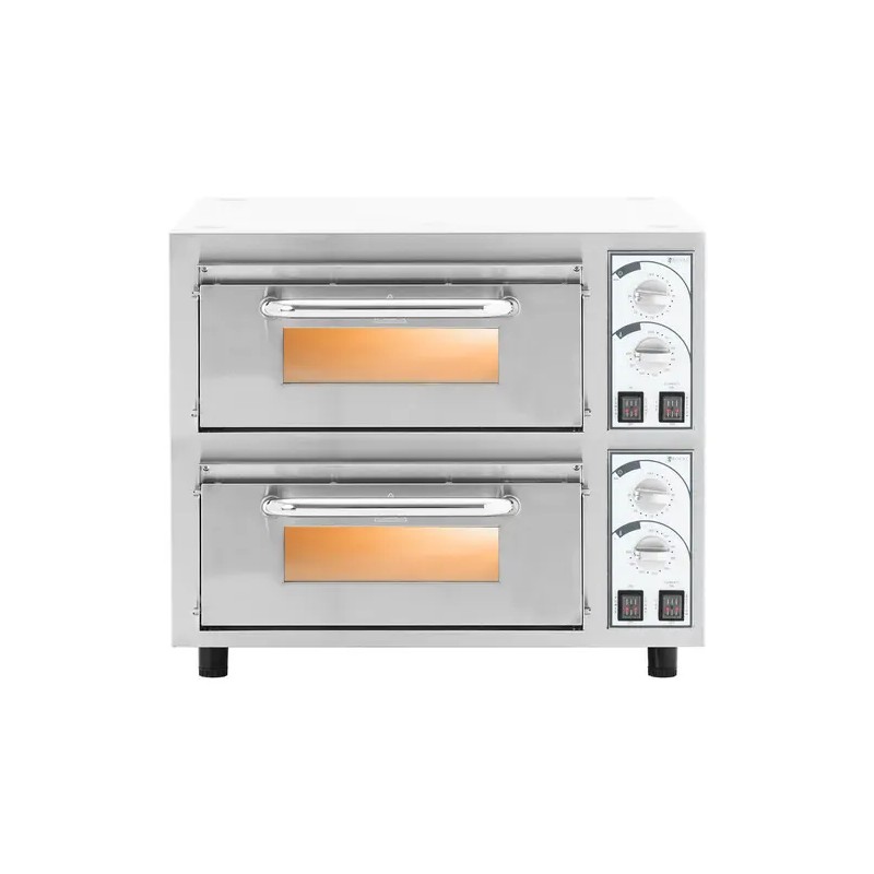 Royal Catering sähköinen pizzauuni 4400 W, 2 kammiota, 35 cm, 50-400 °C